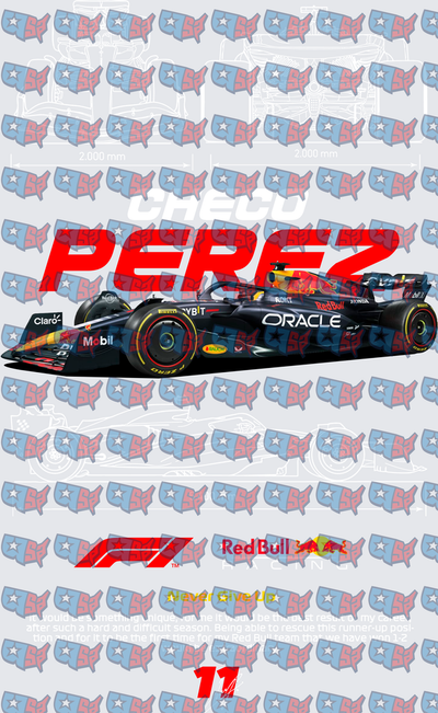 Checo Perez Number 11 Formula 1 Race Car (DTF)