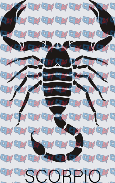 Bold Black Scorpion Scorpio Zodiac Sign (DTF)