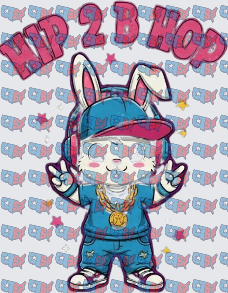 Hip 2 B Hop Easter Bunny Hip Hop Rapper (DTF)