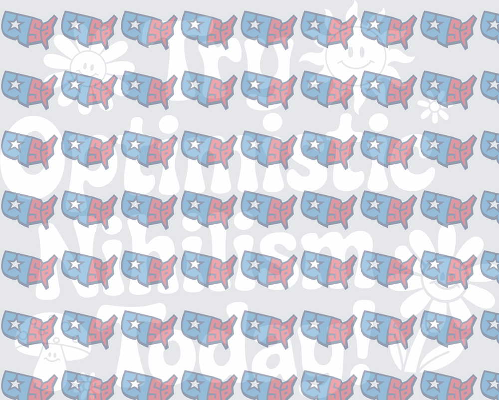 Red White Blue USA Map Star Pattern (DTF)