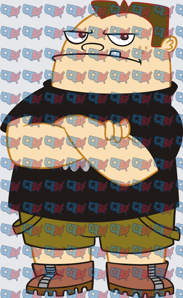 Tough Cartoon Bully Kid Arms Crossed (DTF)