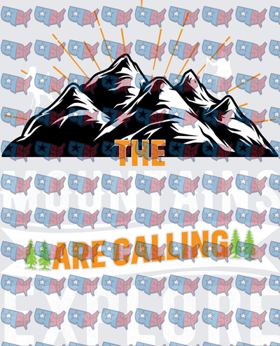 The Mountains Are Calling Pine Tree Sunrise (DTF)