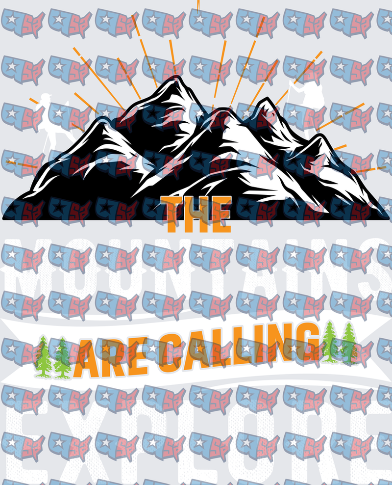The Mountains Are Calling Pine Tree Sunrise (DTF)