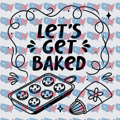 Let's Get Baked Cookie Sheet Piping Bag Design (DTF)