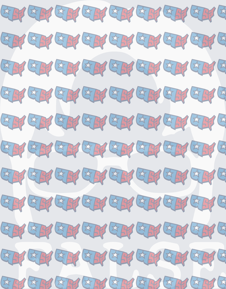 Patriotic USA Map Pattern with Republican Elephant (DTF)
