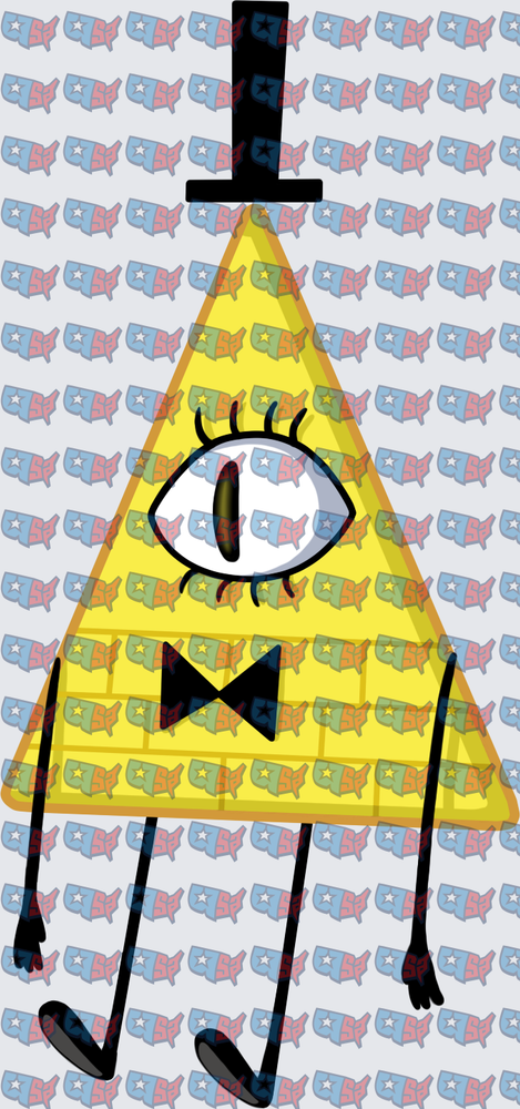 Yellow Triangle Demon with Top Hat and Bow Tie (DTF)
