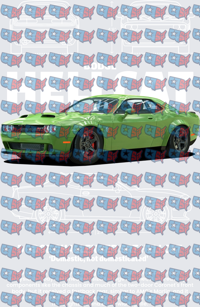 Green SRT Hellcat Muscle Car Domestic Not Domesticated (DTF)