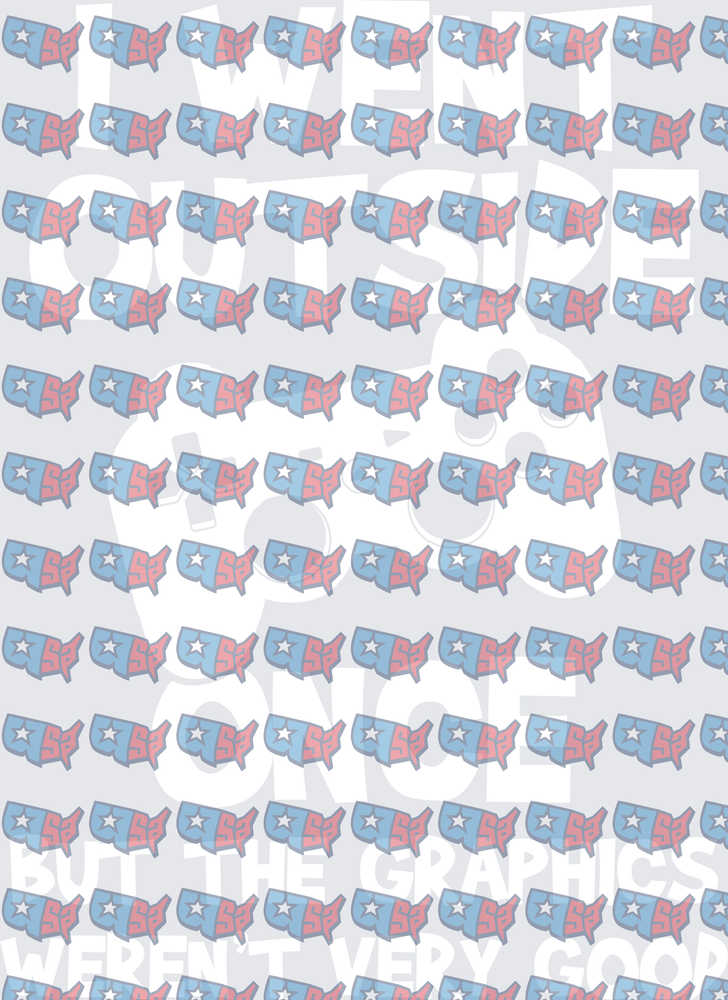 USA Map Pattern I Went Outside Once Funny Text (DTF)
