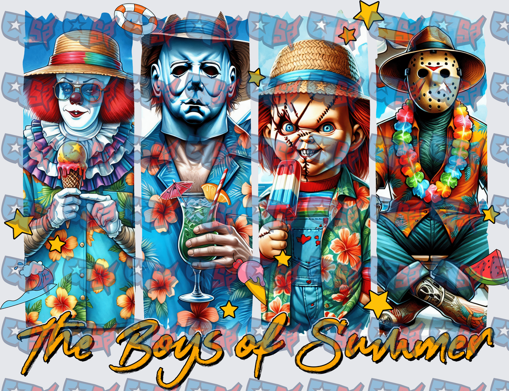 The Boys of Summer Horror Icons Tropical Vacation (DTF)