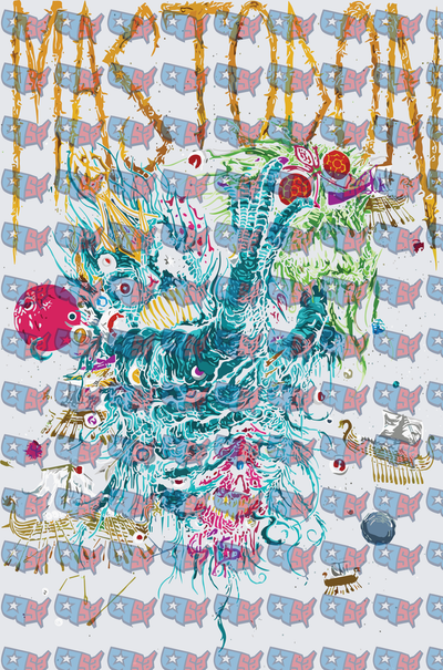 Chaotic Psychedelic Monster Creature Explosion Art (DTF)