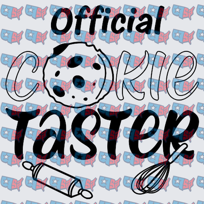 Official Cookie Taster Baking Rolling Pin Whisk (DTF)
