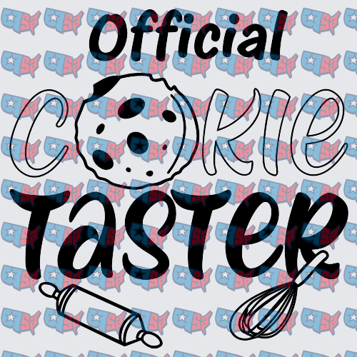 Official Cookie Taster Baking Rolling Pin Whisk (DTF)
