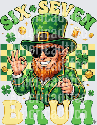 Six Seven Bruh St. Patrick's Day Leprechaun (DTF)