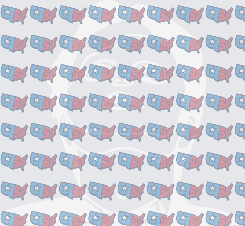 Patriotic USA Map Star Repeat Pattern (DTF)
