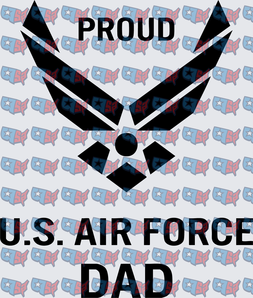 Proud U.S. Air Force Dad Wings Logo (DTF)