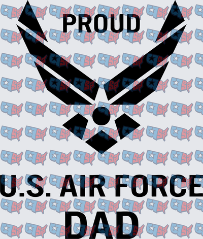 Proud U.S. Air Force Dad Wings Logo (DTF)