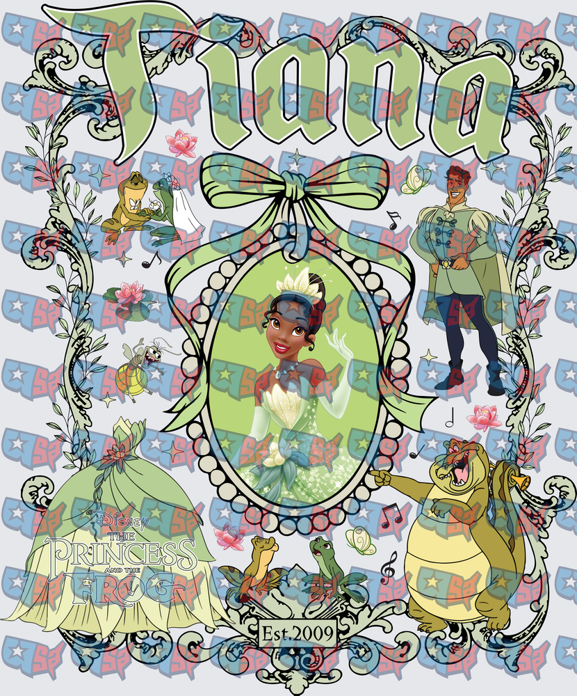 Tiana Princess and the Frog Est. 2009 Collage (DTF)