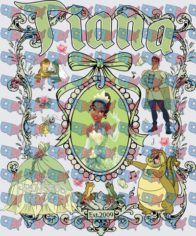Tiana Princess and the Frog Est. 2009 Collage (DTF)