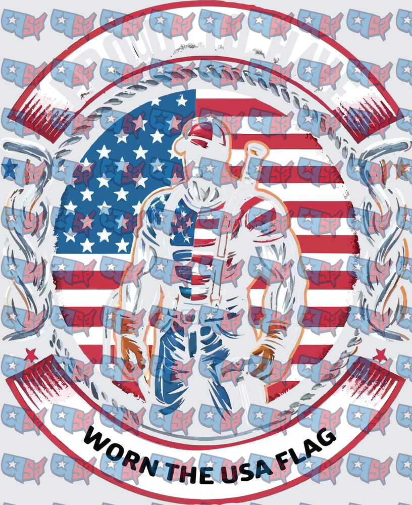 Patriotic Soldier Worn The USA Flag Circular Badge (DTF)