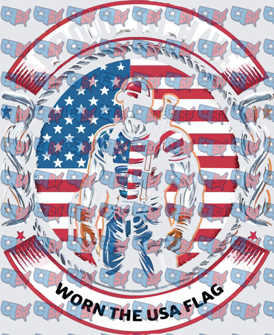 Patriotic Soldier Worn The USA Flag Circular Badge (DTF)