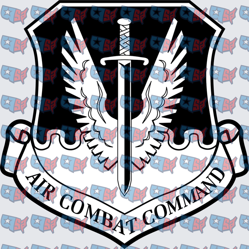 Air Combat Command Shield Sword Wings Emblem (DTF)