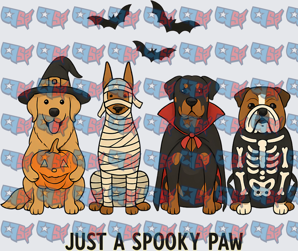 Just A Spooky Paw Halloween Dogs In Costumes (DTF)