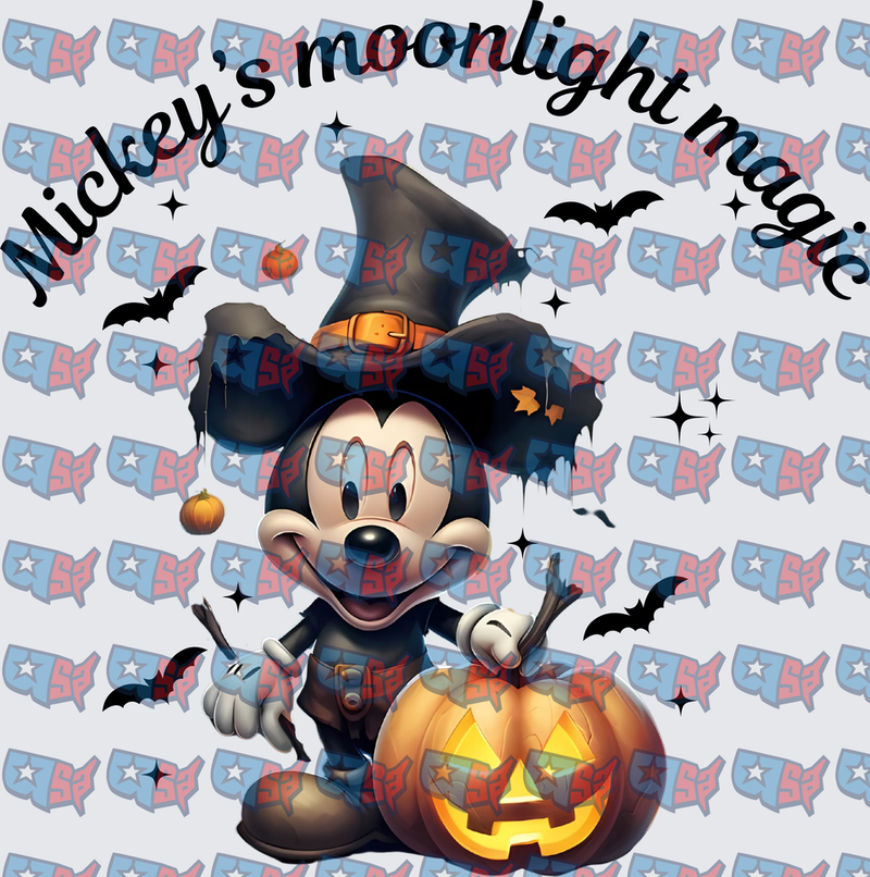 Mickey's Moonlight Magic Halloween Witch Mouse Pumpkin (DTF)