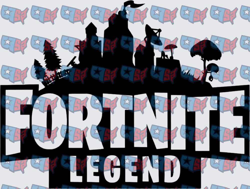 Fortnite Legend Black Silhouette Gaming Design (DTF)