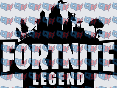 Fortnite Legend Black Silhouette Gaming Design (DTF)