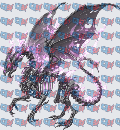 Skeletal Dragon With Purple Flame Aura (DTF)