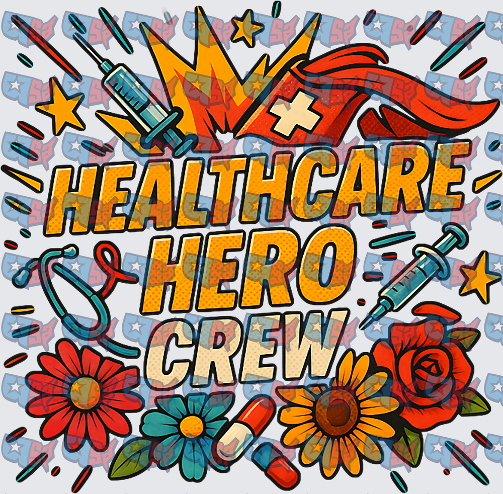 Healthcare Hero Crew Nurse Medical Bold Graphic (DTF)