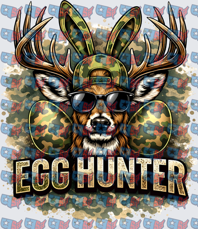Egg Hunter Buck Deer Camo Easter Bunny Ears (DTF)