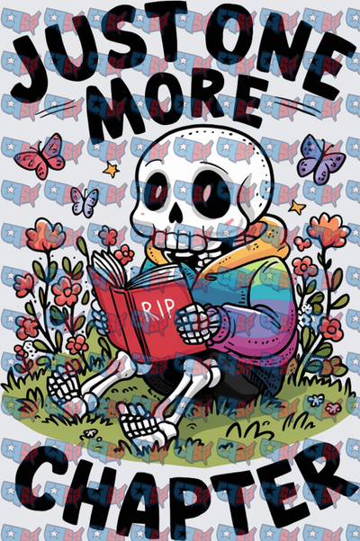 Just One More Chapter Skeleton Reading Book (DTF)