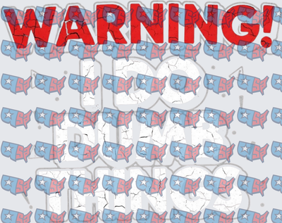 Warning I Do Neat Things Cracked Text Patriotic (DTF)
