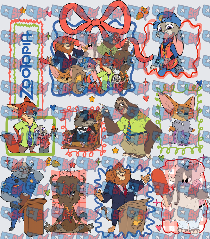 Zootopia Character Collection Bundle Sheet (DTF)