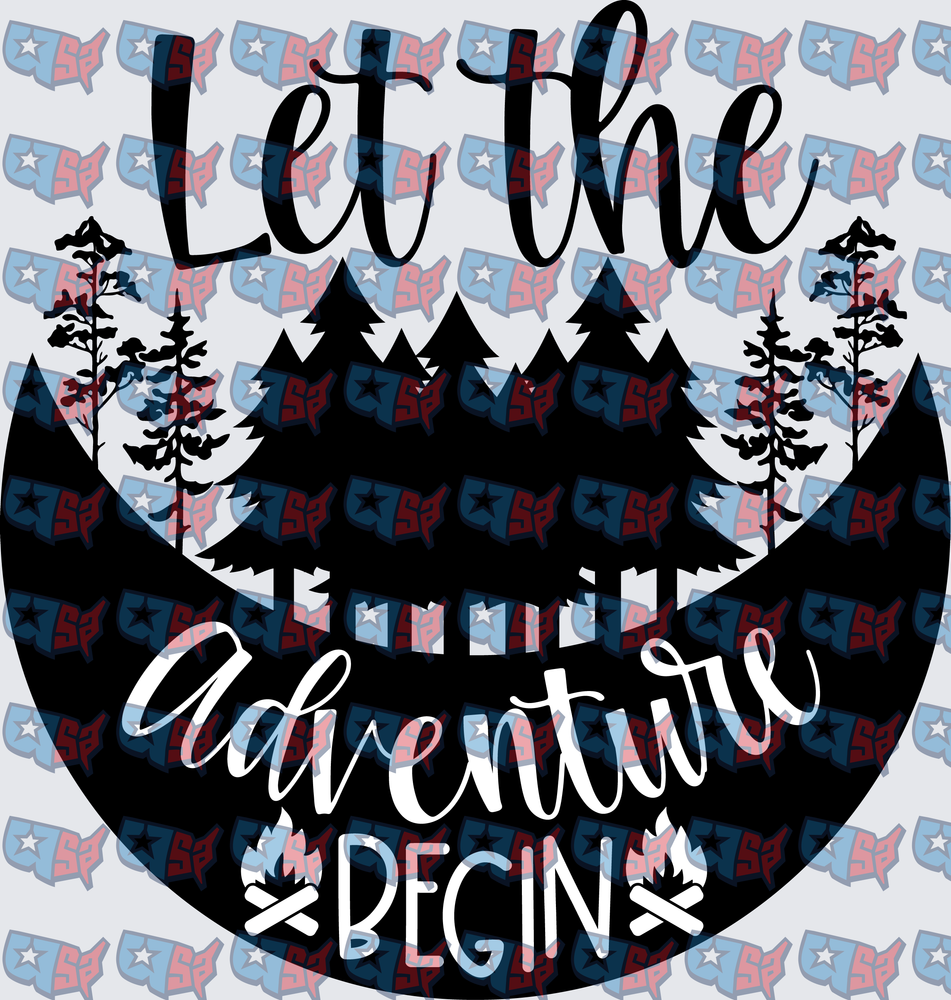 Let The Adventure Begin Mountain Forest Circle (DTF)