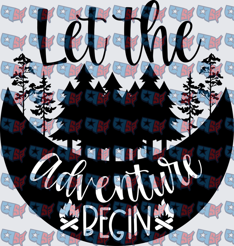 Let The Adventure Begin Mountain Forest Circle (DTF)