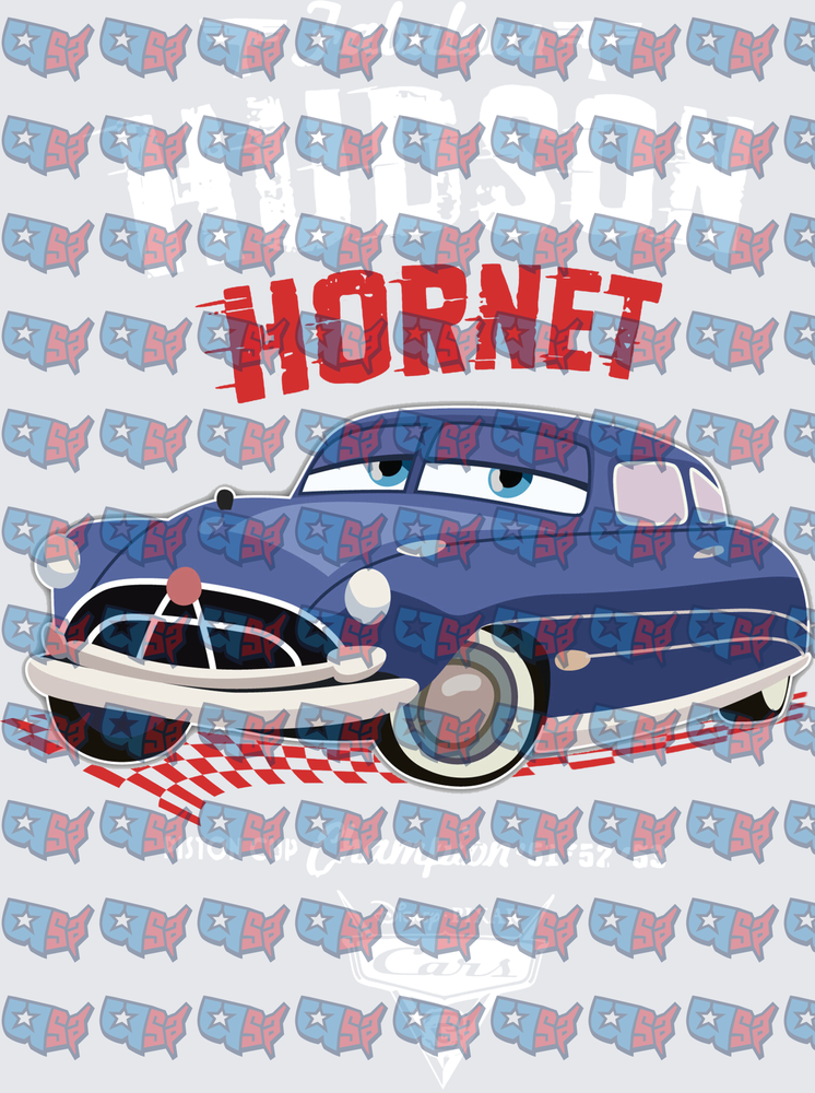 Hudson Hornet Classic Blue Racing Car (DTF)
