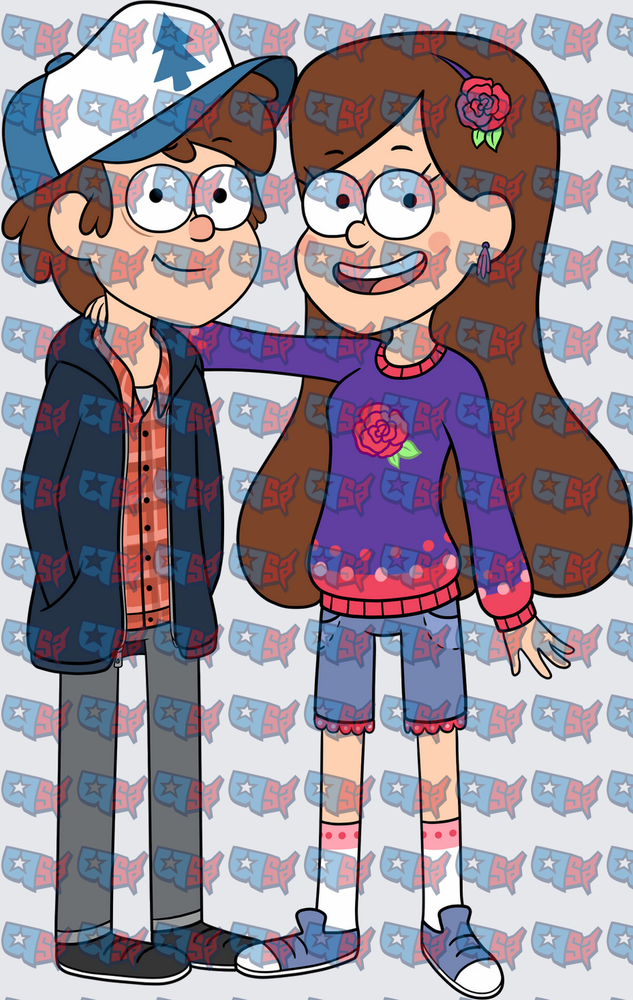 Dipper and Mabel Pines Twin Siblings Portrait (DTF)