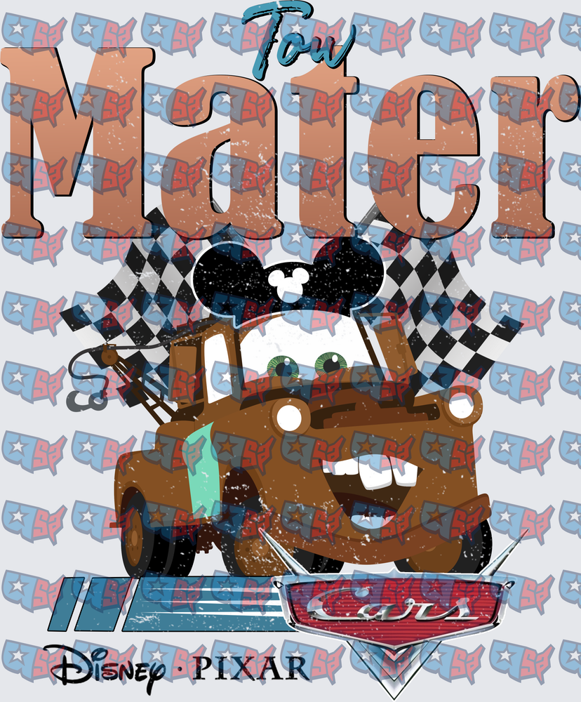 Tow Mater Mickey Ears Checkered Flag Cars (DTF)