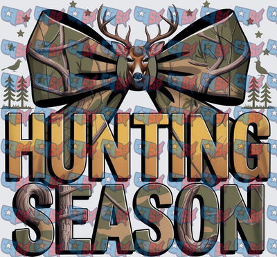 Hunting Season Camo Bow Buck Deer Head Design (DTF)
