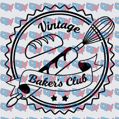 Vintage Baker's Club Retro Badge Baking Tools (DTF)