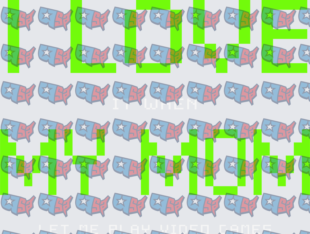 I Lose It When They Let Me Play Video Games USA Map Pattern Neon Green Text (DTF)