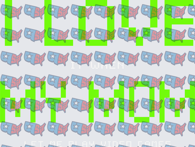 I Lose It When They Let Me Play Video Games USA Map Pattern Neon Green Text (DTF)