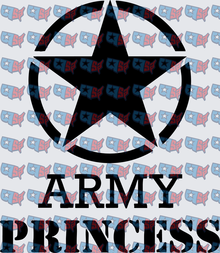 Military Star Army Princess Bold Design (DTF)