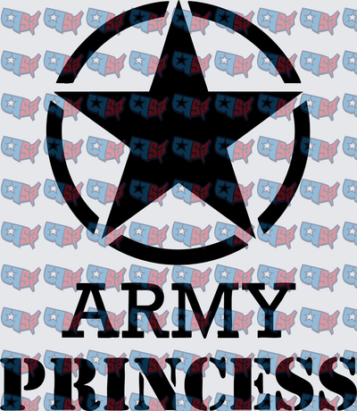 Military Star Army Princess Bold Design (DTF)