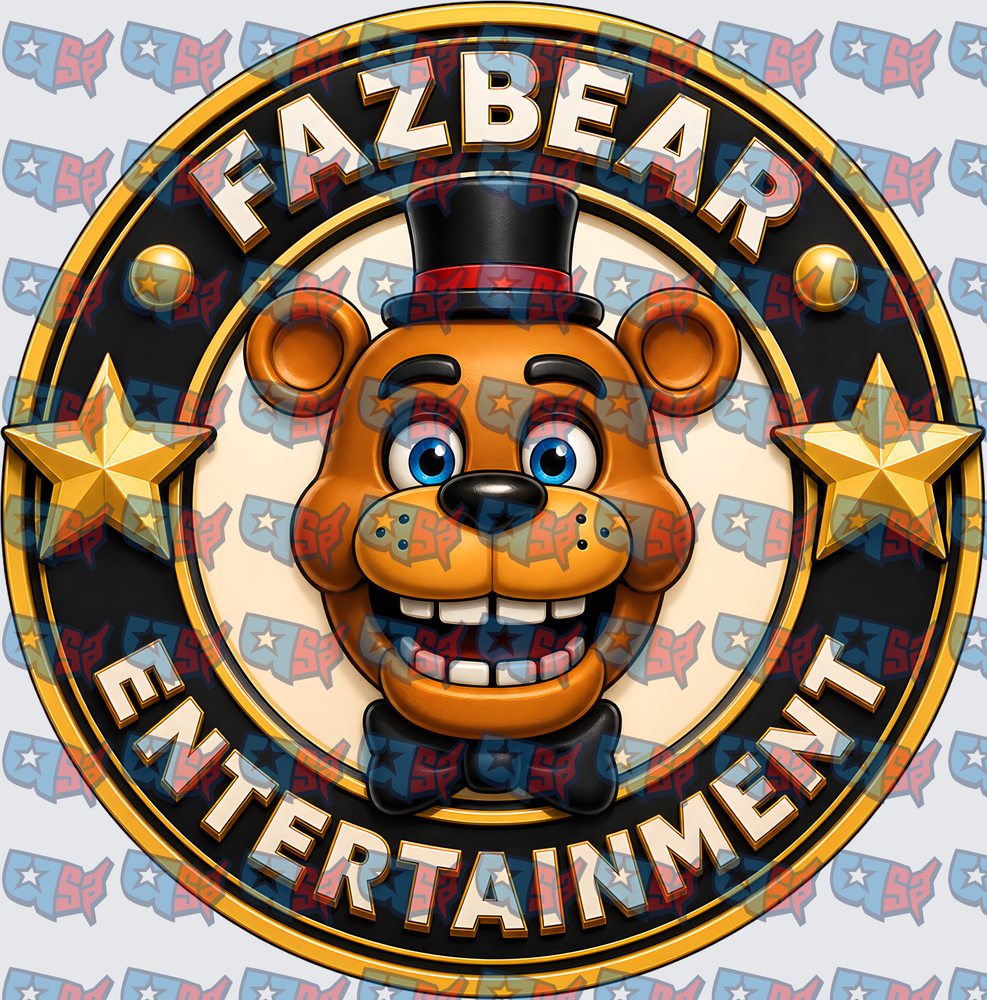 Freddy Fazbear Fazbear Entertainment Circular Logo (DTF)