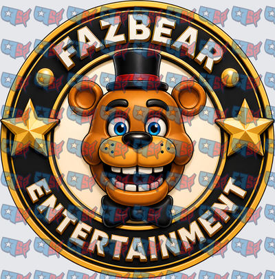 Freddy Fazbear Fazbear Entertainment Circular Logo (DTF)
