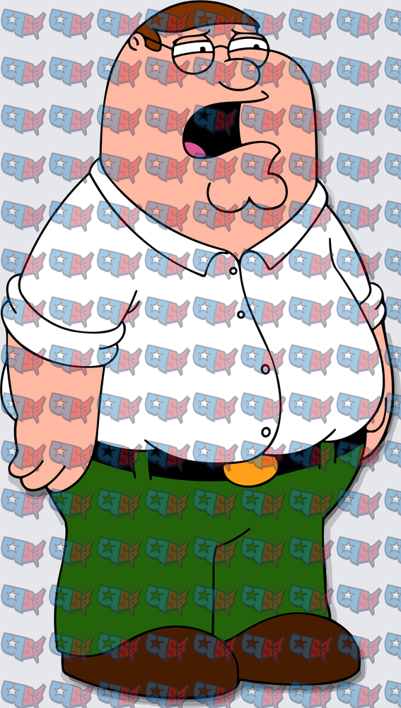 Laughing Heavyset Cartoon Dad Open Mouth (DTF)