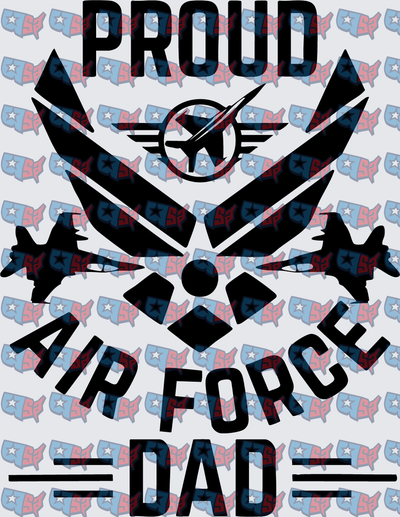 Proud Air Force Dad Military Wings Jets Design (DTF)